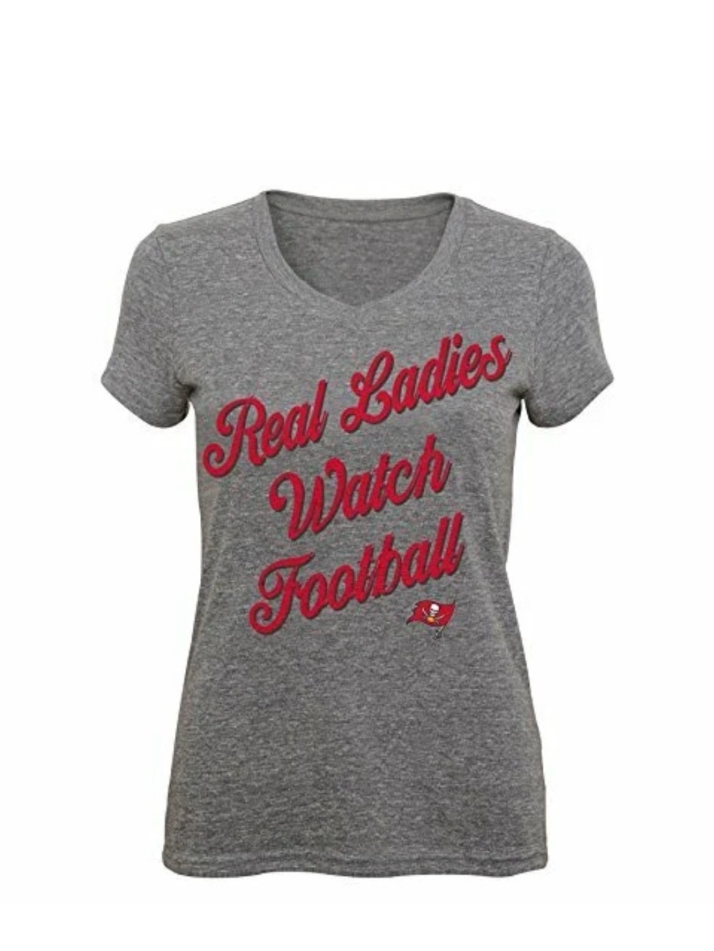 NFL Gray Short Sleeve Tee with Red Script Graphic